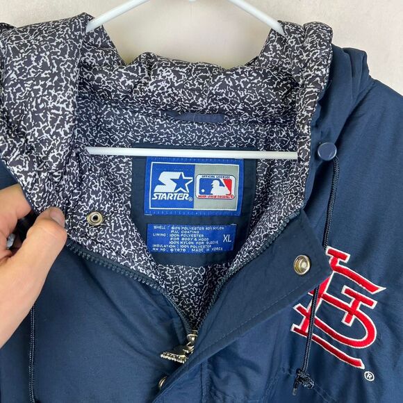 Vintage Starter MLB Navy St .Louis Cardinals Puffer Jacket Size XL - Picture 7 of 8